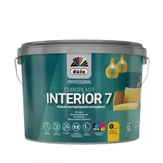 Краска для стен и потолков Dufa Europlast Interior 7 белый база A 9 л