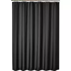 Штора для ванной Swensa Black 180x200 см полиэстер цвет черный