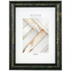 Рамка Мирам 15x21 см пластик цвет черное золото Без бренда