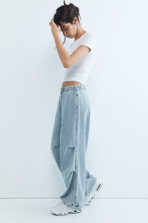 брюки джинсовые женские Джинсы-парашюты широкие с драпировками Befree
