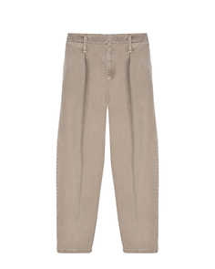 Брюки темно-бежевого цвета Brunello Cucinelli детские