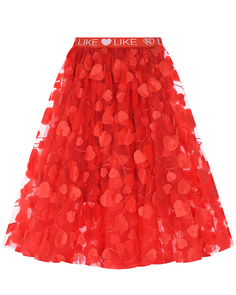 Красная юбка с декором &quot;сердца&quot; Dan Maralex детская