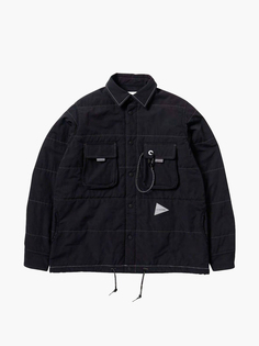 T/C alpha shirt jacket Куртка-ветровка, 55% полиэстер, 45% хлопок, размер M, черный AND Wander