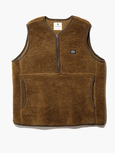 Wool Fleece Vest Жилет, муж, размер M, коричневый Snow Peak