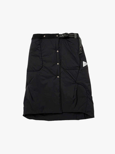 Top fleece skirt Юбка, 100% полиэстер, вставка-нейлон, размер S, черный AND Wander