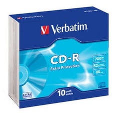 Диск CD-R Verbatim 43415 700MB 52x 10 шт Slim Case