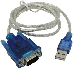 Кабель-адаптер ORIENT USS-102N USB Am to RS232 DB9M (WCH CH340, поддержка Win 8.x/10), 0.8м, крепеж разъема - винты