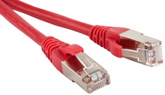 Кабель патч-корд F/UTP 5e кат. 1м. Hyperline PC-LPM-STP-RJ45-RJ45-C5e-1M-LSZH-RD Hyperline Патч-корд F/UTP, экранированный, Cat.5е, LSZH, 1 м, красный