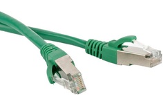 Кабель патч-корд F/UTP 5e кат. 5м. Hyperline PC-LPM-STP-RJ45-RJ45-C5e-5M-LSZH-GN экранированный, LSZH, зеленый