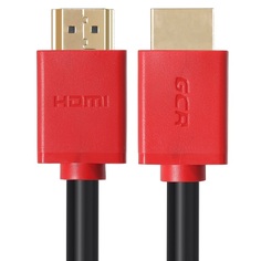 Кабель интерфейсный GCR GCR-HM450-3.0m 3.0м, v1.4 HDMI M/M черный, красные коннекторы, OD7.3mm, 30/30 AWG, позолоченные контакты, Ethernet 10.2 Гбит/с