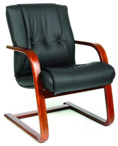 Кресло офисное Chairman 653 V 6042107 черное, натуральная кожа, до 100 кг