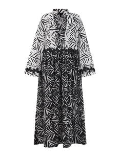 Платье-oversize из органического хлопка с принтом и вышивкой Re Vera