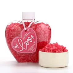 Соль для ванны love, 450 гр, клубничный пудинг Чистое счастье