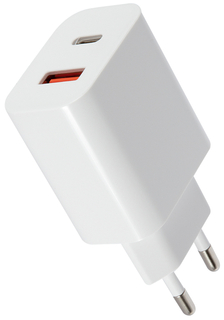 moonfish Сетевое зарядное устройство USB-A + USB-C, PD, 20 Вт, белый