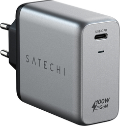 Satechi Сетевое зарядное устройство Compact Charger USB-C 100Вт, GaN, серый