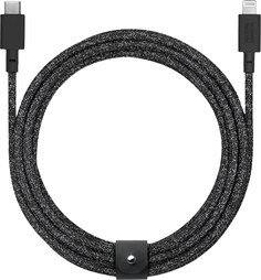 Native Union Кабель Belt Cable USB-С - Lightning, 3м, нейлон, черный