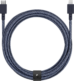 Native Union Кабель Belt Cable USB-С - Lightning, 3м, нейлон, индиго