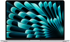 Ноутбук Apple MacBook Air 15" (M2, 8C CPU/10C GPU, 2023), 8 ГБ, 256 ГБ SSD, серебристый