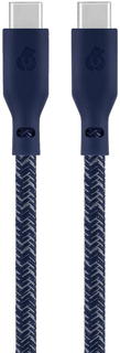 uBear Кабель Trend Cable USB-C - USB-C, 2.4 м, нейлон, синий