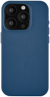 uBear Чехол Capital Leather Case для iPhone 15 Pro MagSafe, тёмно-синий