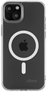 uBear Чехол Real Case для iPhone 15 Plus MagSafe, прозрачный