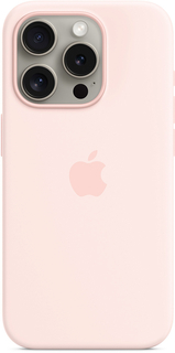 Apple Чехол MagSafe для iPhone 15 Pro, силикон, розовый