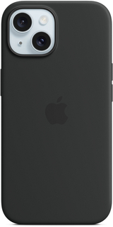 Apple Чехол MagSafe для iPhone 15, силикон, черный