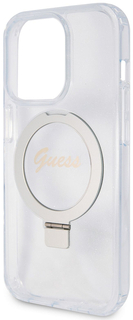 Guess Чехол Script Ring для iPhone 15 Pro Max MagSafe, прозрачный