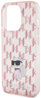 Karl Lagerfeld Чехол Lagerfeld NFT Choupette для iPhone 15 Pro, розовый
