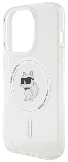 Karl Lagerfeld Чехол Lagerfeld NFT Choupette для iPhone 15 Pro MagSafe, розовый