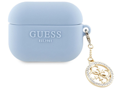 Guess Чехол Diamond Charm для Airpods Pro, голубой