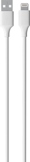 moonfish Кабель USB-А - Lightning 1 м, силикон, белый