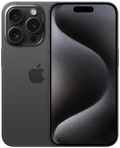 Смартфон Apple iPhone 15 Pro SIM 128 ГБ, «титановый чёрный»