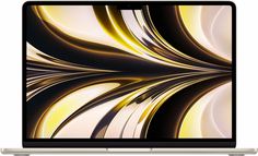 Ноутбук Apple MacBook Air 13" (M2, 8C CPU/8C GPU, 2022), 8 ГБ, 256 ГБ SSD, «сияющая звезда»