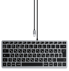 Satechi Клавиатура Slim W1, USB-C, серый космос