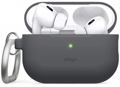 Elago Чехол Silicone Hang для AirPods Pro 2, силикон, темно-серый