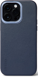 Decoded Чехол Back Cover для iPhone 14 Pro, кожа, темно-синий