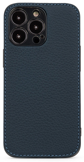 Marcel Robert Чехол Louis для iPhone 14 Pro Max, теленок, матовый синий