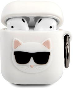 Karl Lagerfeld Чехол & Choupette для AirPods 1/2, белый