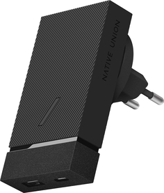 Native Union Сетевое зарядное устройство 20Вт, USB-A + USB-C, PD, серый