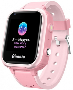 Aimoto Умные часы IQ 4G с голосовым помощником Маруся, розовый