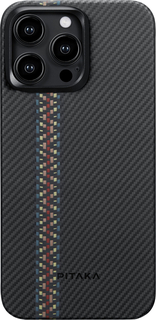 Pitaka Чехол Fusion Weaving MagEZ Case 4 для iPhone 15 Pro, кевлар, рапсодия