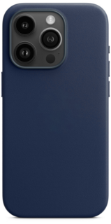 moonfish Чехол MagSafe для iPhone 15 Pro Max, кожа, темно-синий