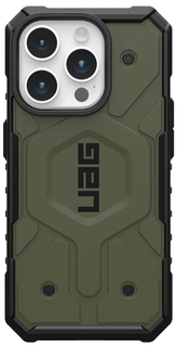 UAG Чехол Pathfinder MagSafe для iPhone 15 Pro, оливково-серый