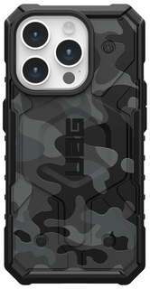 UAG Чехол Pathfinder SE MagSafe для iPhone 15 Pro, черный камуфляж