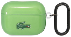Lacoste Чехол Croc Logo для AirPods Pro, пластик, прозрачный/зеленый