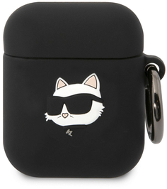 Karl Lagerfeld Чехол Lagerfeld Choupette 3D для AirPods 1/2, черный