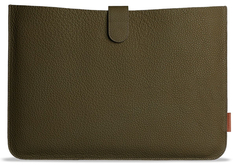 Bustha Чехол-конверт Jump Slim Sleeve для Macbook Air/Pro 14 (18/22), кожа, оливковый