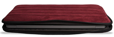 Bustha Чехол-конверт Puffer Sleeve для Macbook Air/Pro 14" (18/22), кожа/замша, бордовый