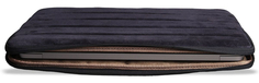 Bustha Чехол-конверт Puffer Sleeve для Macbook Air/Pro 14" (18/22), кожа/замша, темно-синий